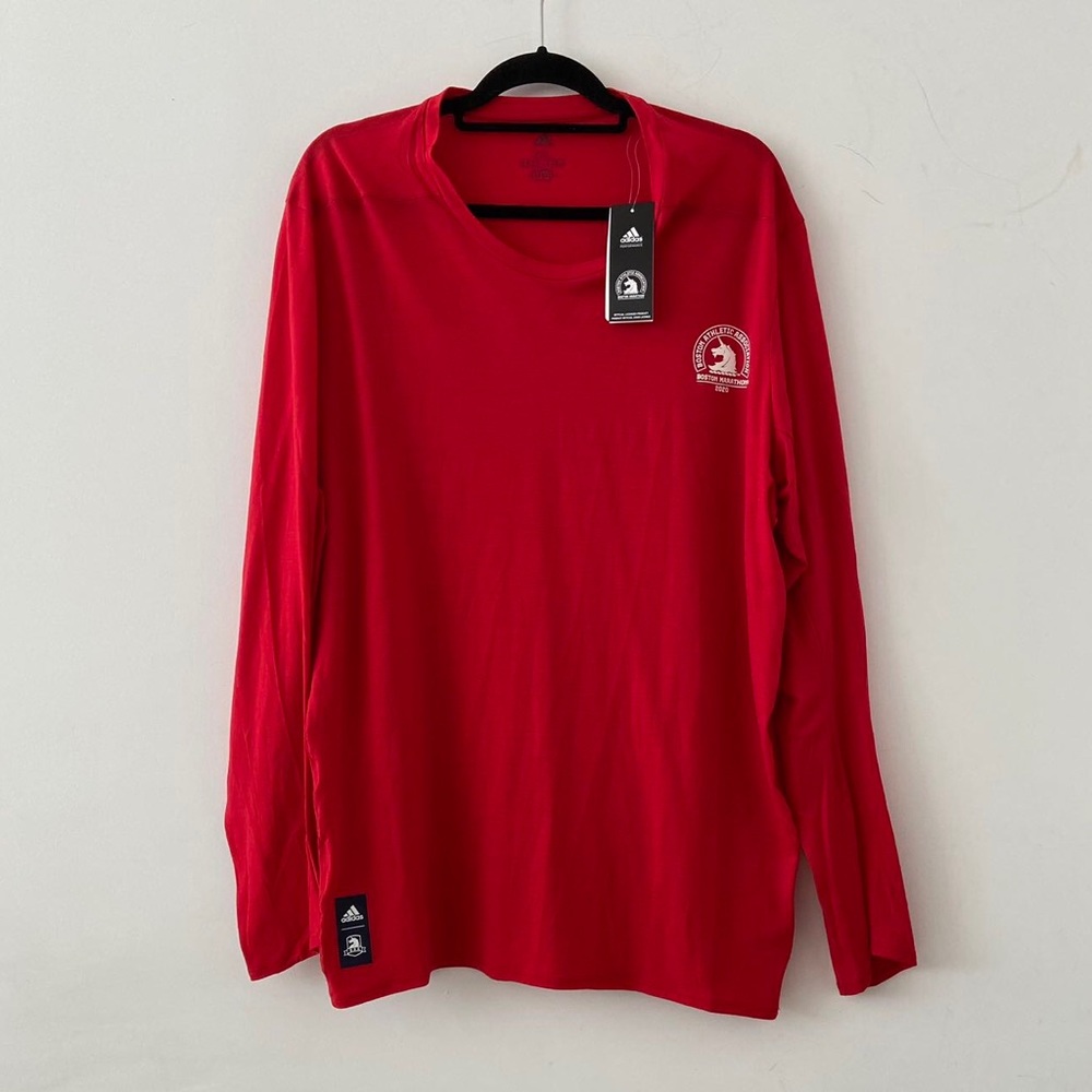 Men’s Adidas 2020 Boston Marathon Wool Blend Long Sleeve Shirt Size XXL